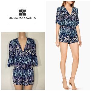 New. BGBGmaxzaria blue romper. Retails $228. Medium